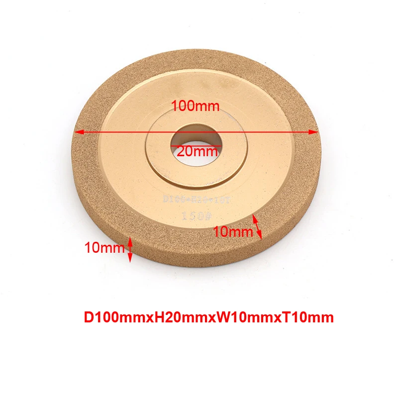 4 дюйма 100x20x10 мм Паяные алмазные шлифовальные круги зернистость 150 200 пайки шлифовальные диски - Цвет: Золотой
