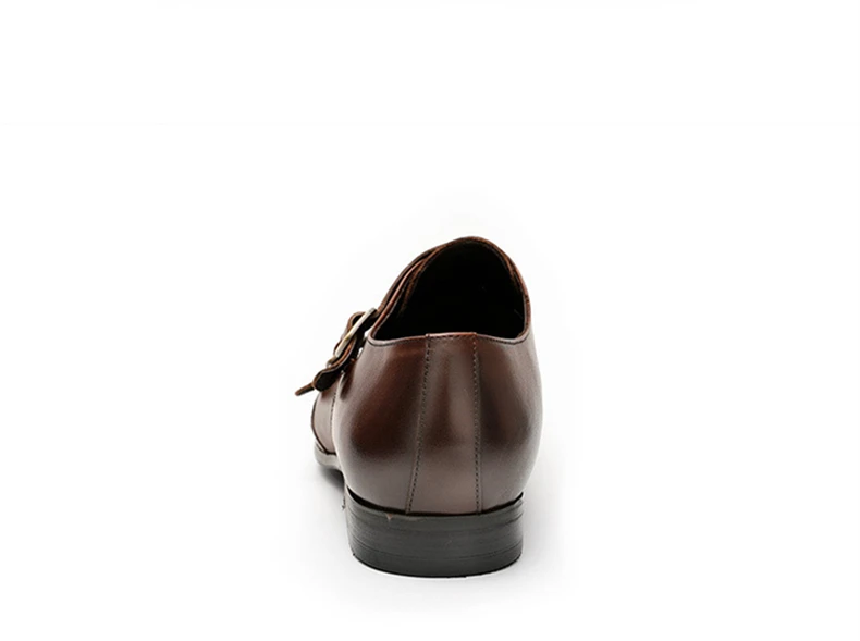 Phenkang/мужские строгие туфли из натуральной кожи; мужские оксфорды; Цвет Черный; ; модельные туфли; свадебные туфли; Кожаные броги с пряжкой