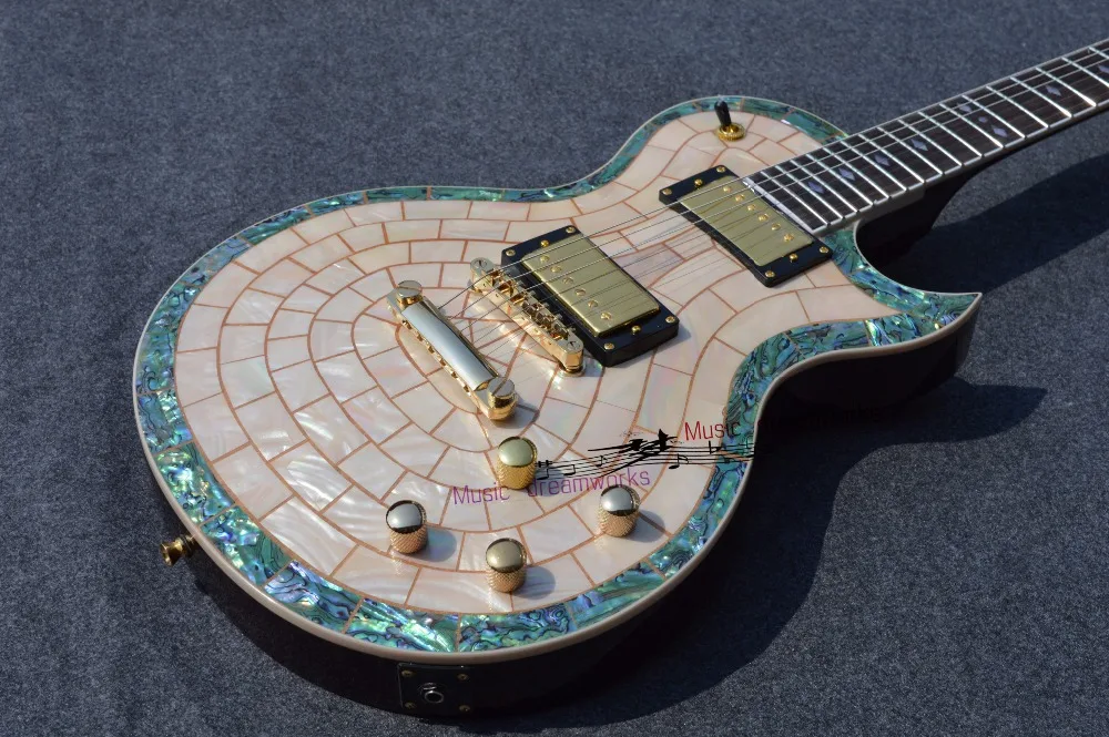 

China's firehawk guitar shop guitar Electric guitar, the real abalone shell inlay, can accept custom DIY.EMS free shipping