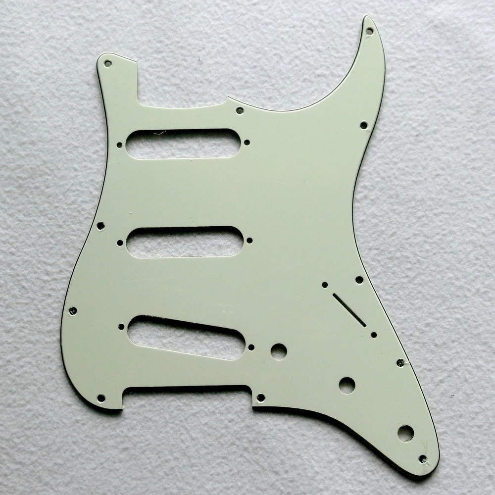 11 отверстий стандарт США 3ply SSS мятный зеленый ST Гитара pickguard мятный зеленый SSH гитарное защитное покрытие с винтами