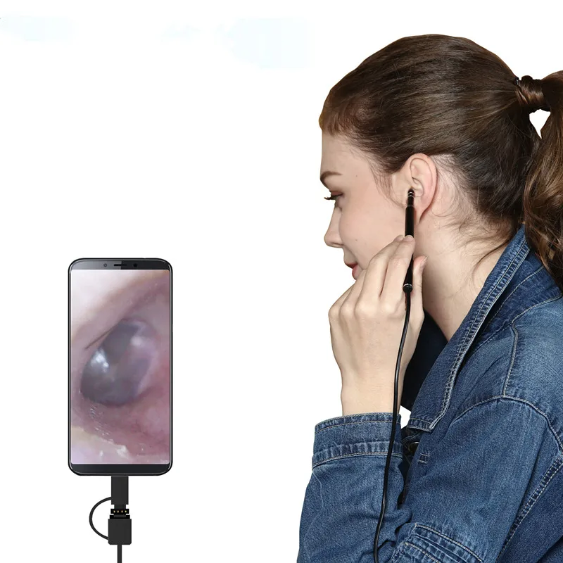 

USB Ear Cleaning Endoscope Tool HD Ear Spoon Earpick With Mini Camera Pen Cleaning Ear Care Wax Remover for Android Micro USB PC