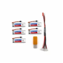 Eachine E50 RC Quadcopter Pièces De Rechange 5 Pcs 3.7 V 500 mah Batterie Et USB Câble de Chargeur