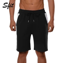 Sfit летние мужские шорты для бодибилдинга, спортивные, для тренажерного зала, обтягивающие шорты для лифтинга, однотонные, пляжные, пять штанов