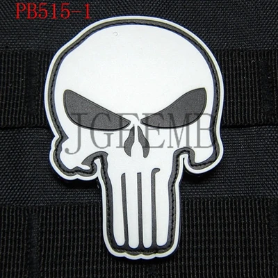 PB515 Luminous SEAL TEAM 6 череп Morale 3D ПВХ патч - Цвет: PB515 Luminous