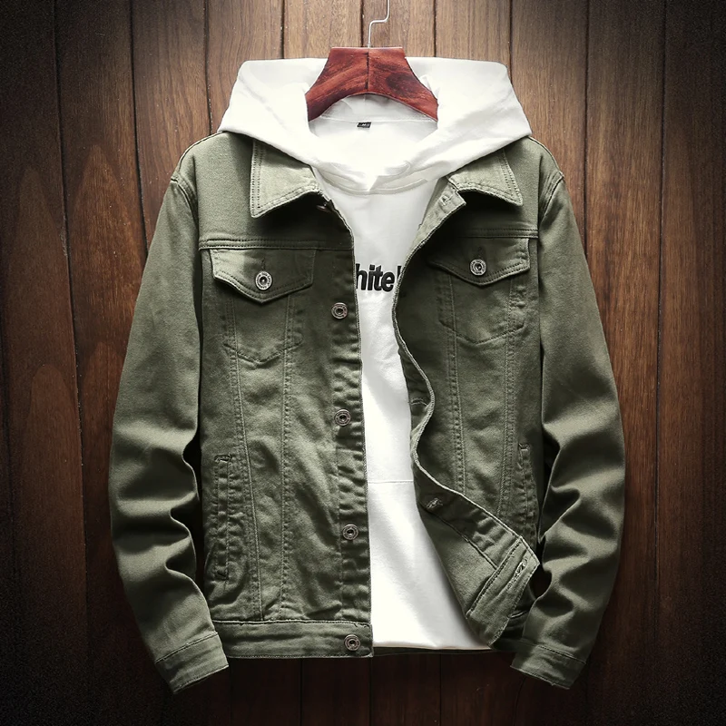 New Spring Autumn Casual Denim Jacket Men Fashion Streetwear White Jacket Cotton Students Cowboy Jean Coat Solid Wash New Spring Autumn Casual Denim Jacket Men Fashion Streetwear White Jacket Cotton Students Cowboy Jean Coat Solid Wash