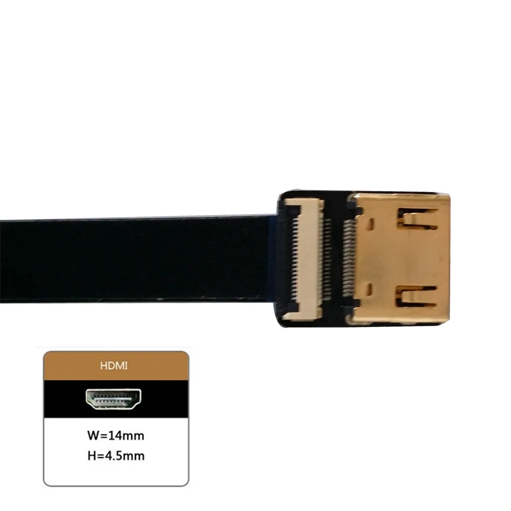 5/10/15/20/30 см мягкие ультра тонкий HDMI кабель прямой Тип женского пола на обоих концах для подключения внешних устройств к Тип C мини до Угол Плоский кабель гибкий кабель с видом от первого лица