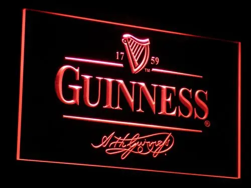 Светодиодные неоновые световые вывески для пивных клубов a057 Guinness Alec Arth|sign led|sign