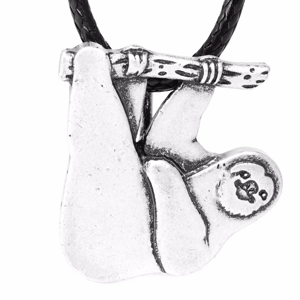 

Cute Sloth Necklace Pendant Sloth Hanging Necklaces & Pendants Silver Women Necklace Chocker Rope Chain Christmas Gift Lead Free