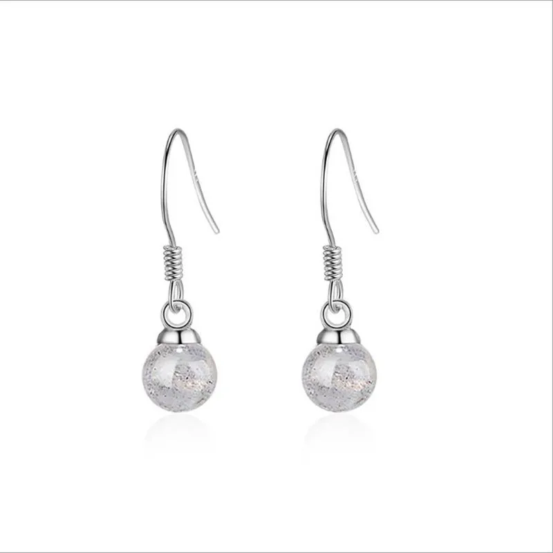 LUKENI 2018 Hot Sale Female Crystal Ball Drop Earrings For Women Jewelry Charm 925 Sterling Silver Girl Christmas Bijou | Украшения и