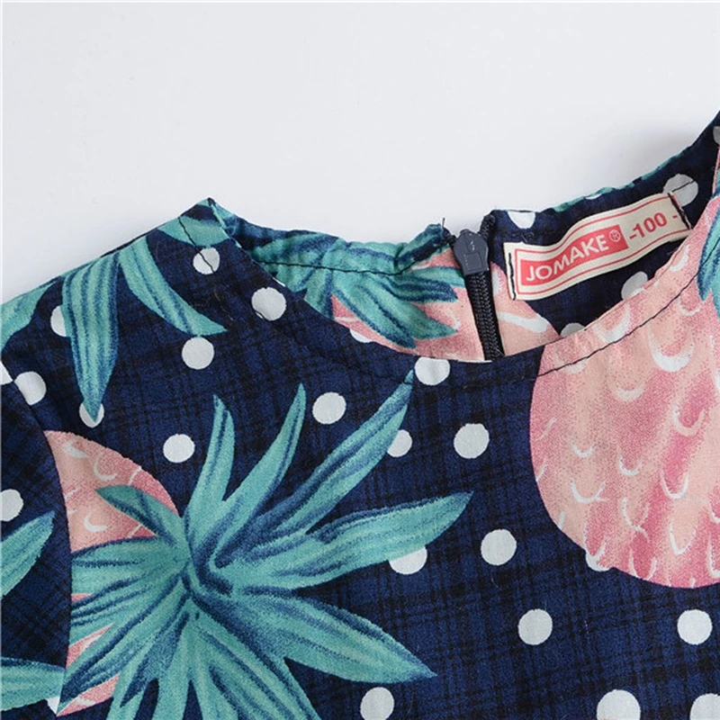 2019 New Arrival Baby Kids Girls Long Sleeve Dot Fruit Zipper Princess Dresses Clothes Newborn Baby Girl Clothes Cotton V8@ (4)