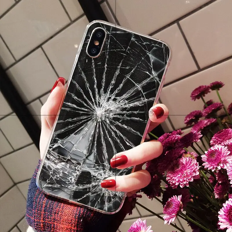 Broken glass screen