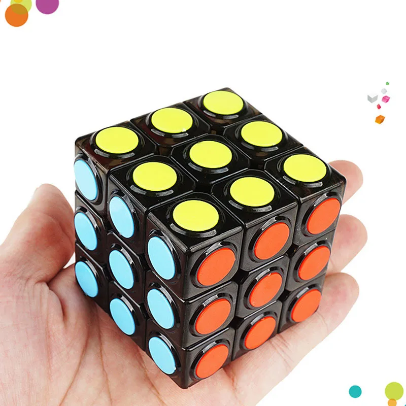 Transparent Best-seller colored square and round 3rd Magic Cubes third-order children's mini puzzle entertainment toys sale | Игрушки и