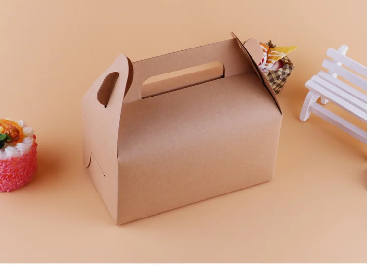 50 шт 16,2*9*8 см белый/крафт-бумага мусс портативная коробка подарочная упаковка коробки для печенья конфет торт подарочные коробки вечерние принадлежности