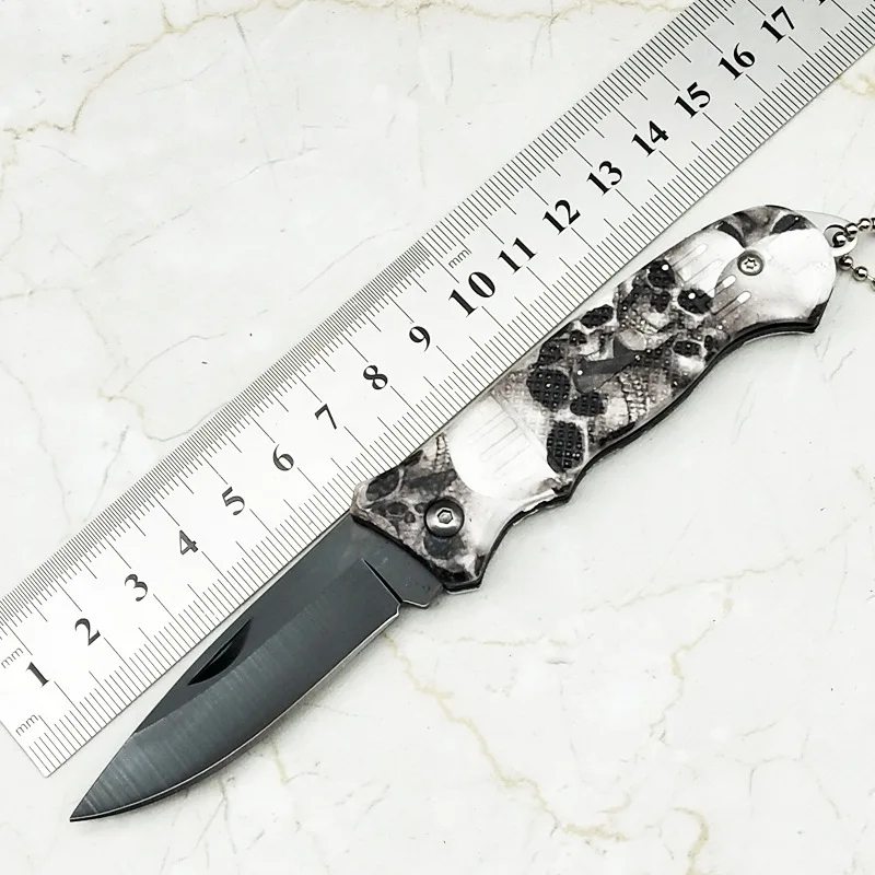 Negro plegable cuchillo Camping caza táctica de supervivencia cuchillos de la manija de aluminio al aire libre bolsillo EDC herramientas regalo multifunción