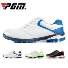 PGM мужская кожаная обувь для гольфа водонепроницаемые противоскользящие ультра легкие мягкие кроссовки для мужчин и женщин, спортивная обувь EVA для мужчин