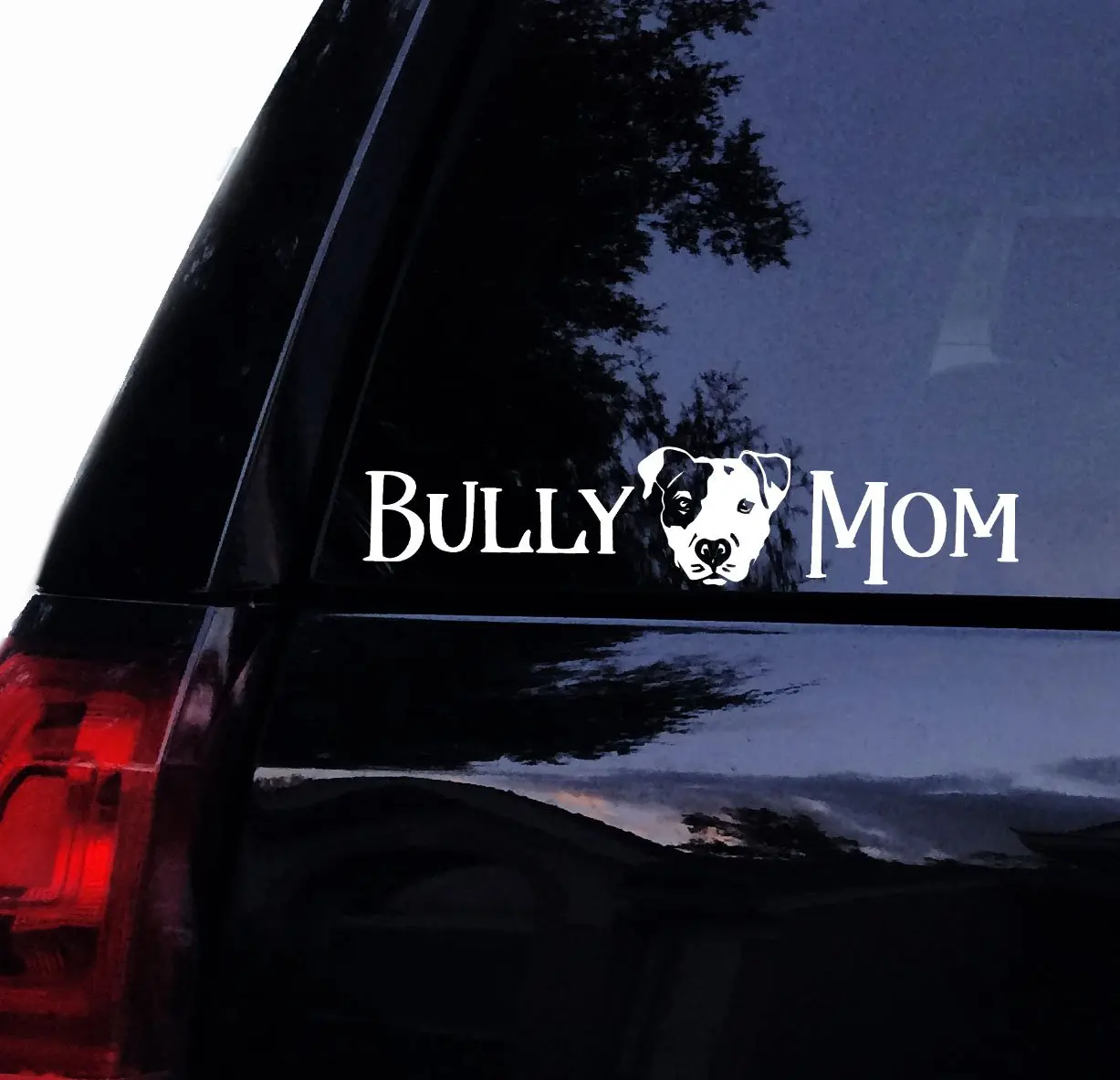 

Tshirt Rocket Pitbull Decal - Bully Mom Pit Face (B) - Car Decal, Laptop Decal, Window Sticker (7")