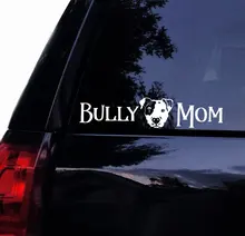 Tshirt Rocket Pitbull Decal - Bully Mom Pit Face (B) - Car Decal, Laptop Decal, Window Sticker (7")