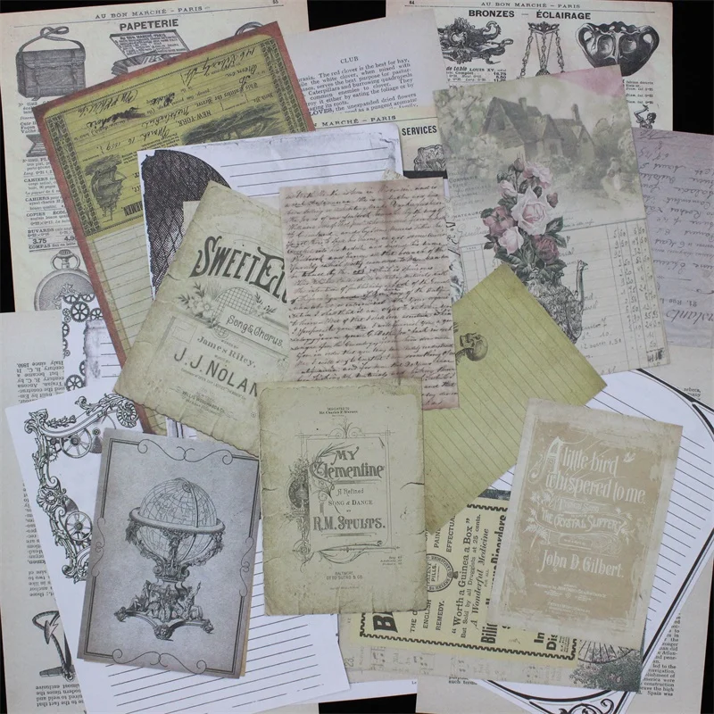 Kscraft Vintage Newspaper Junk Journal Paper Set For kscraft vintage newspaper junk journal paper set for