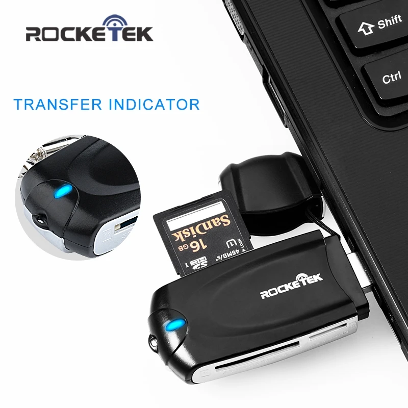 Rocketek same time read 2 cards usb 3.0 multi 4 in 1 memory card reader adapter for SD/TF micro SD computer laptop accessories. Rocketek same time read 2 cards usb 3.0 multi 4 in 1 memory card reader adapter for SD/TF micro SD computer laptop accessories.