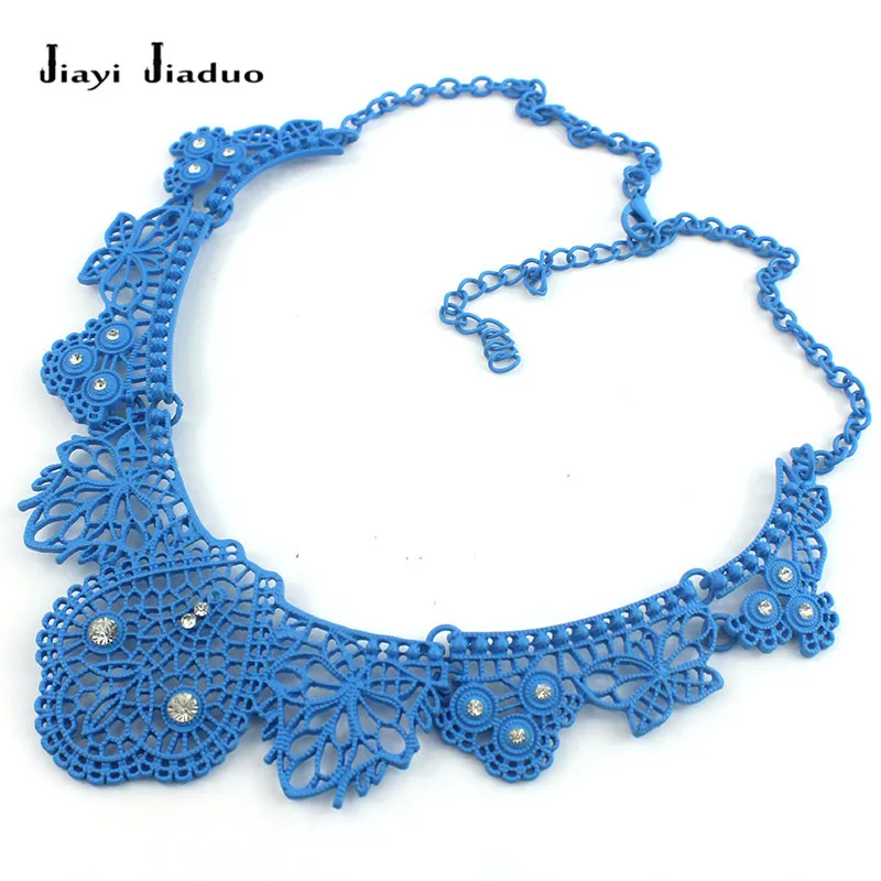 Jiayijiaduo 2017 indian jewelry Colar Gargantilha de Ouro cor multicolor bohemian colar colorido azul grande colar & pingentes