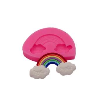 

Rainbow Sugar Cake Silicone Mold Cake Dessert Decorative Mold DIY Kitchen Baking Gadgets Handmade Chocolate Cookies new