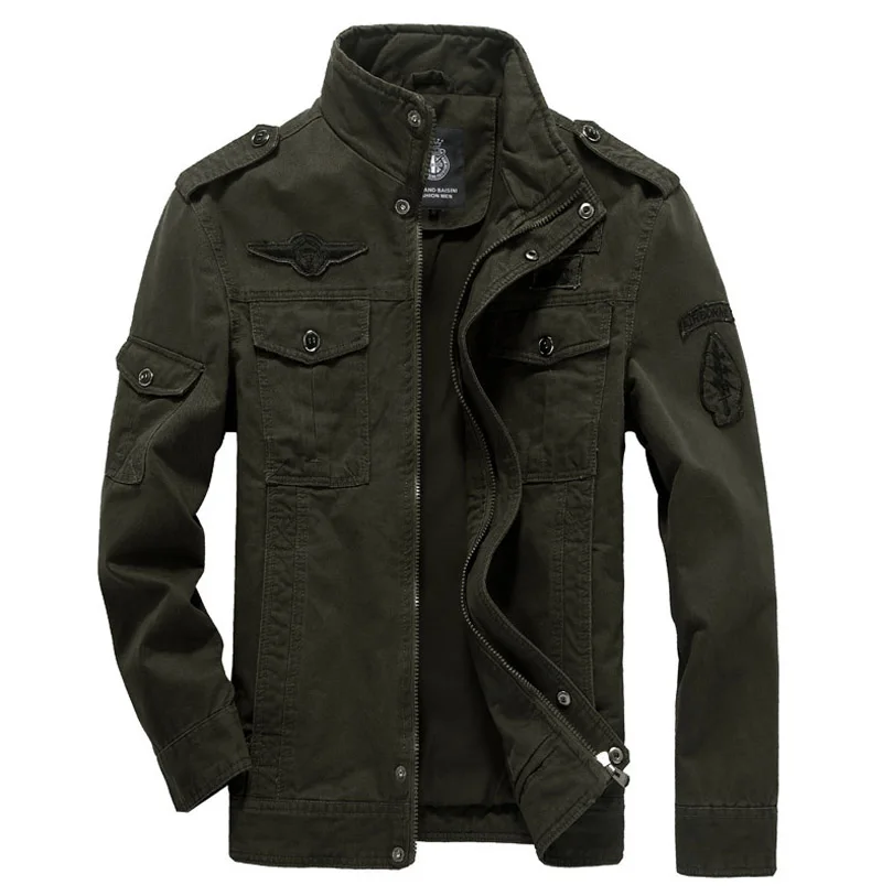 Мужская куртка в стиле милитари, зимняя хлопковая куртка, пальто, армейская мужская куртка пилота, ВВС, осенняя Повседневная Куртка карго, Jaqueta masculino, размер M~ 6XL - Цвет: Army Green