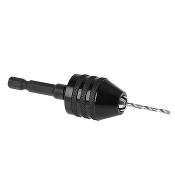 

0.8-8mm Keyless Drill Bit Chuck Adapter Converter Quick Change Hex Shank 1/4"