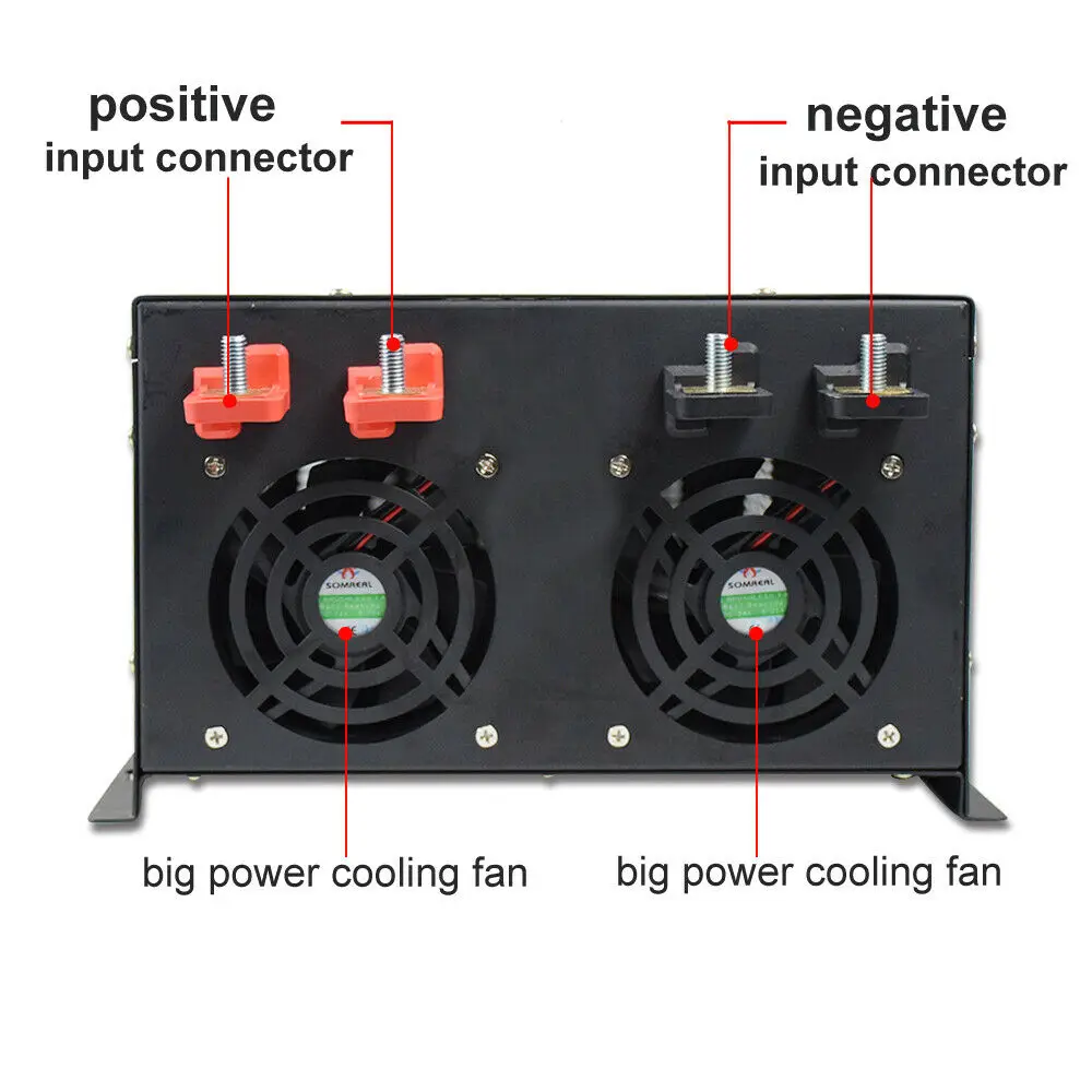 8000W Pure Sine Wave Inverter 24V 230V Generator Inverter Solar System DC to AC Converter 12/48V to 120/220/240V Remote Control