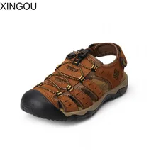 Новые размер плюс мужской сандалии мода мужские пляжные сандалии подкладка сетки крышка головы плюс сандалии мужская болотная обувь