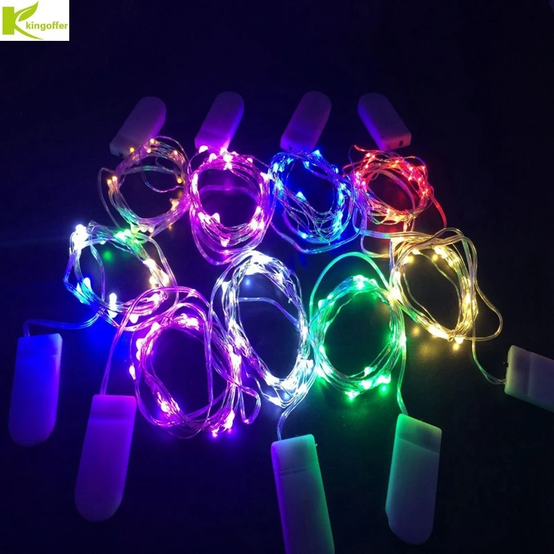 kingoffer 10pcs lot cr2032 button battery operated 2m 20 jenson button frome christmas lights