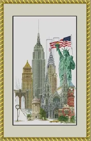 Набор для вышивки крестом New York USA United of Америка знаменитая City Series tg 471|Упаковка| |