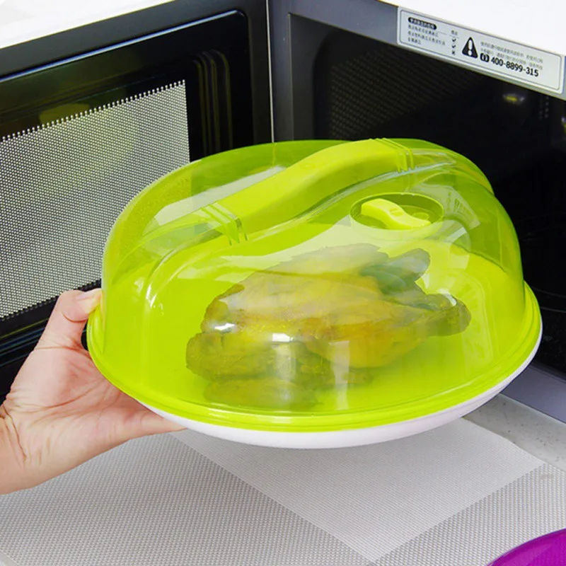 

Microwave Oven Crisper Cover Kitchen Bowl Plates Dustproof Cover Lid Dish Food Anti-Oil Cover Food Fresh Preservation Tool