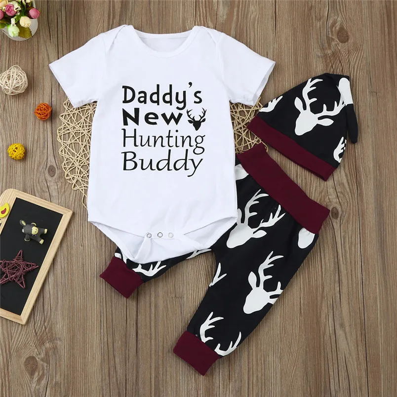 Baby Christmas Clothe Newborn Infant Baby Girl Clothes Daddy Little