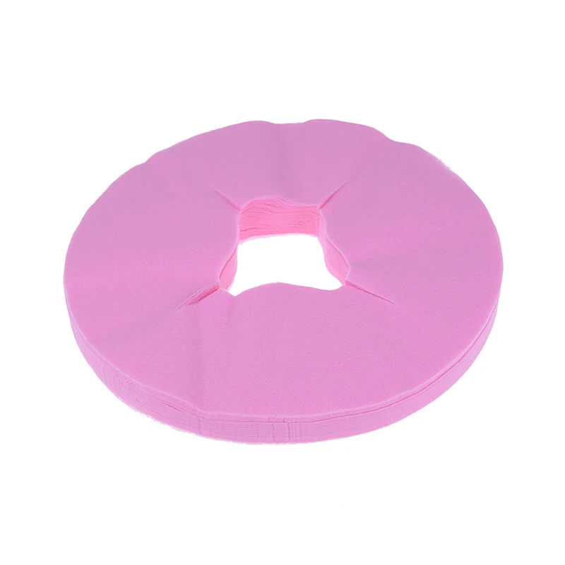 100pcs/Set Non Woven Fabric Face Pad Spa Pillow Cover Disposable SPA Face Rest Overlay Pad Massage Table Face Hole Cover
