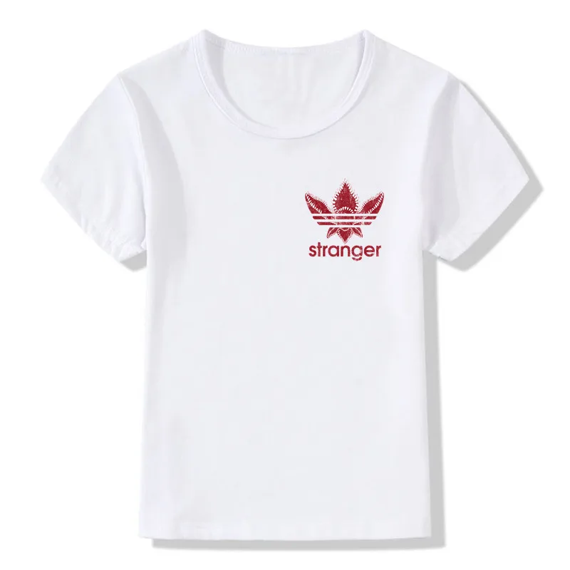 Летняя футболка для мальчиков и девочек, Детская футболка с надписью «Chompe Monster», детская повседневная одежда,-5165 - Цвет: whiteB