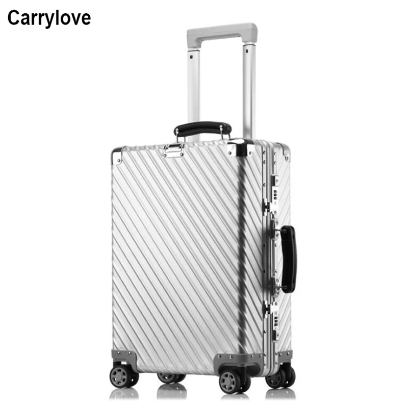 CARRYLOVE 2" 24" 2" 29" дюймов Алюминиевый Прядильщик Ретро Дорожный чемодан роскошный бренд сумка с колесами для путешествий