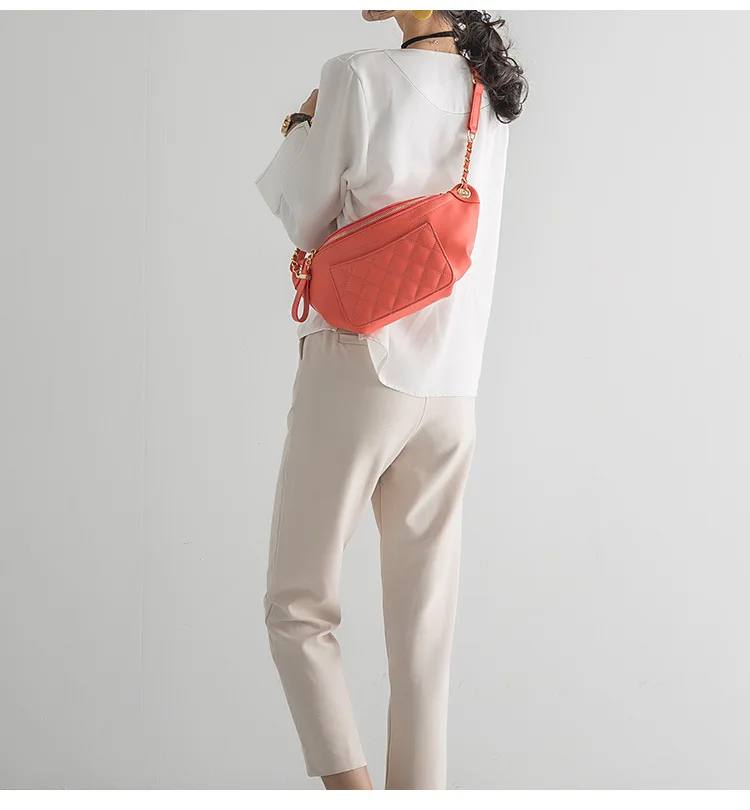 Многофункциональные ромбовидные стеганые клетчатые сумки с цепочкой поясные сумки через плечо винтажные женские уличные