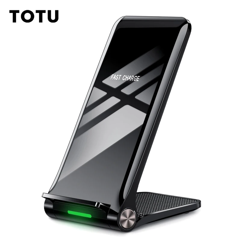 Беспроводное зарядное устройство TOTU Qi для iPhone Xs Max Xr X 8 samsung S9 S8 Note 9 8 Phone Беспроводная зарядка 10 Вт док-станция