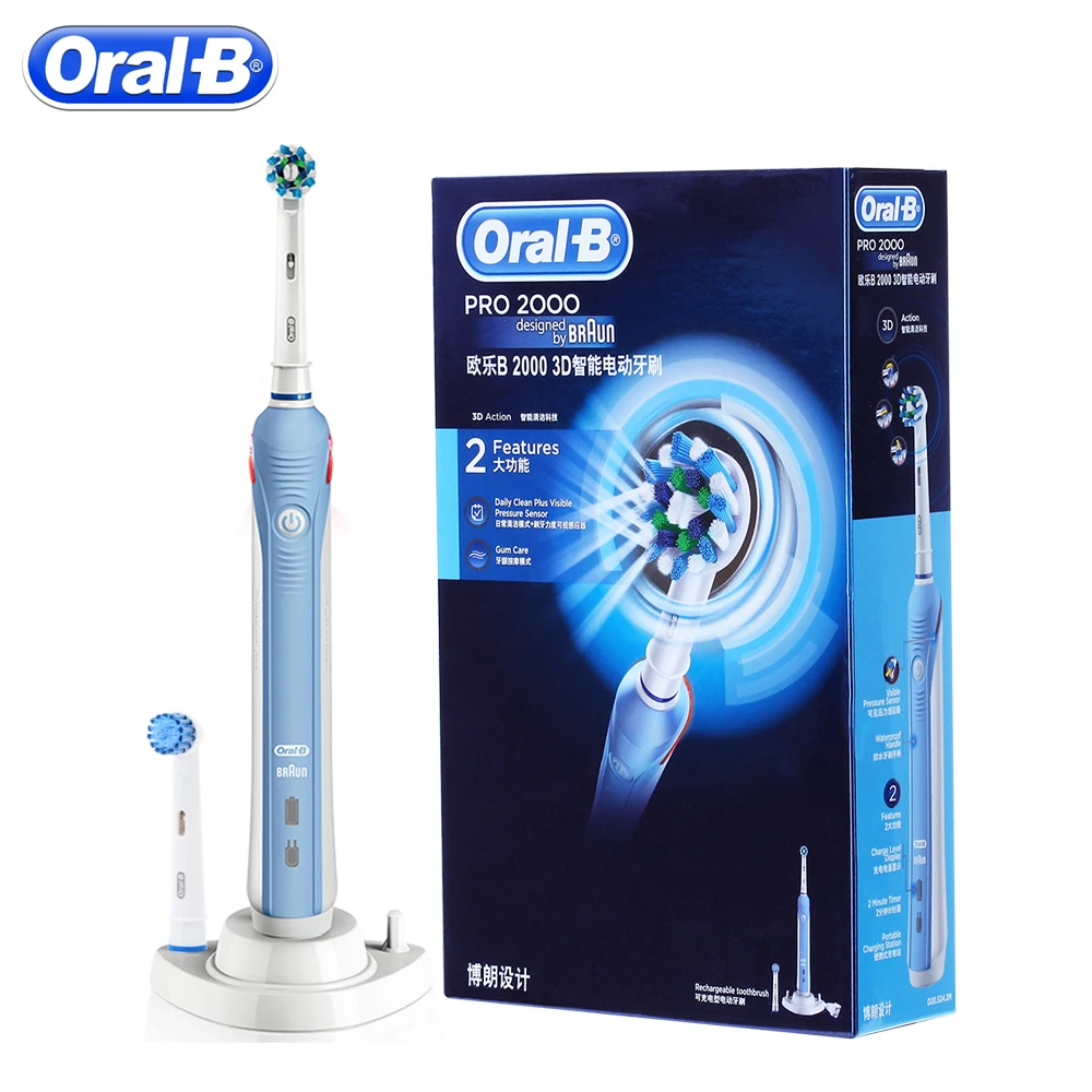 Oral B Sonic Electric Toothbrush Rechargeable Teeth Whitening PRO2000 3D Smart Electronic Tooth Brush Adult Daily Clean Oral B Sonic Electric Toothbrush Rechargeable Teeth Whitening PRO2000 3D Smart Electronic Tooth Brush Adult Daily Clean
