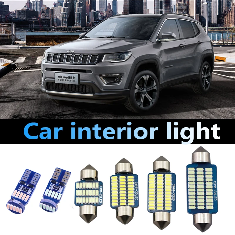 2007 2019 для jeep compass светодиодная подсветка салона автомобиля лампа чтения