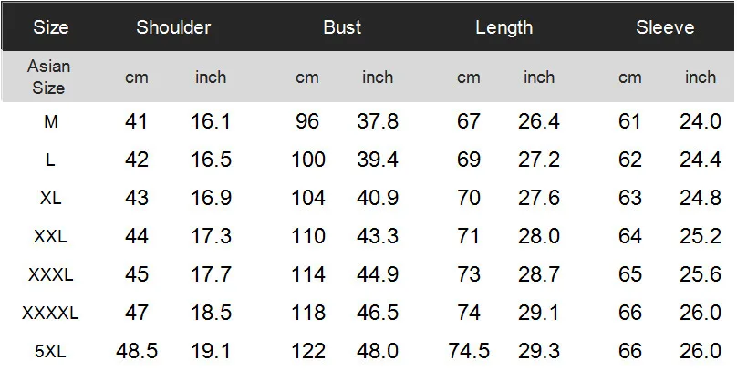 Asian Pipe Size Chart