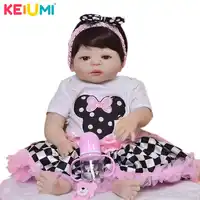 Leuke '57 cm Pop Reborn baby's Volledige Siliconen Vinyl Body Reborn Poppen Prinses Kinderen Speelkameraadjes Baby Speelgoed Meisje Mode geschenken