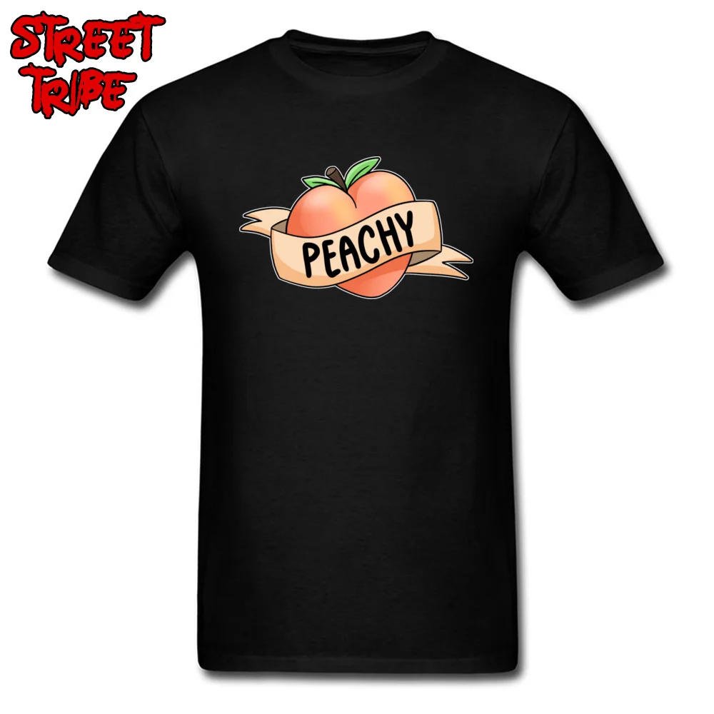 Just Peachy Street Short Sleeve Tops & Tees Labor Day O-Neck Cotton Man T Shirts Street Tees Fashionable Free Shipping Just Peachy black