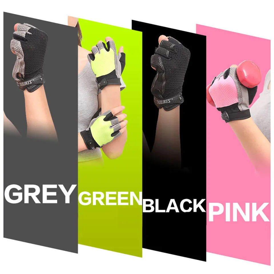 AOLIKES Gym Body Building Training Sports Fitness Weight Lifting Gloves Men Women Custom Fitness Exercise Training Gym Gloves