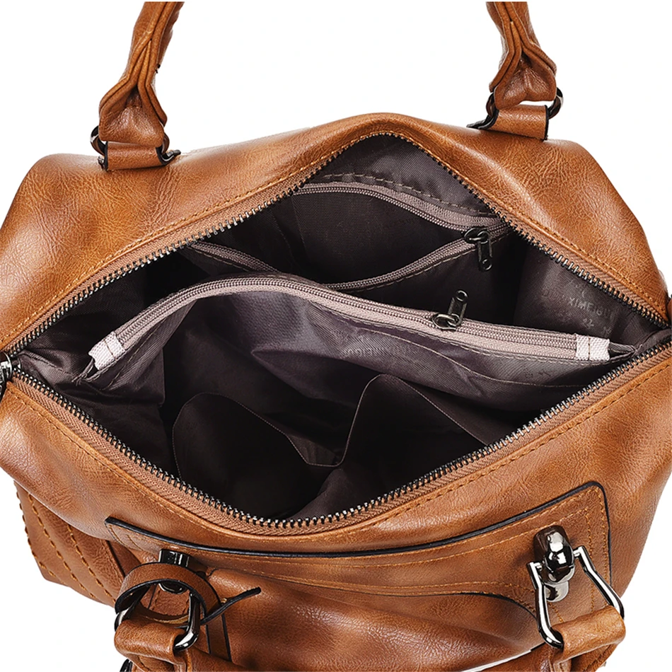Женская сумка, винтажная сумка на плечо, Роскошные Сумки из искусственной кожи, сумки через плечо для женщин, Женская Повседневная сумка Boston