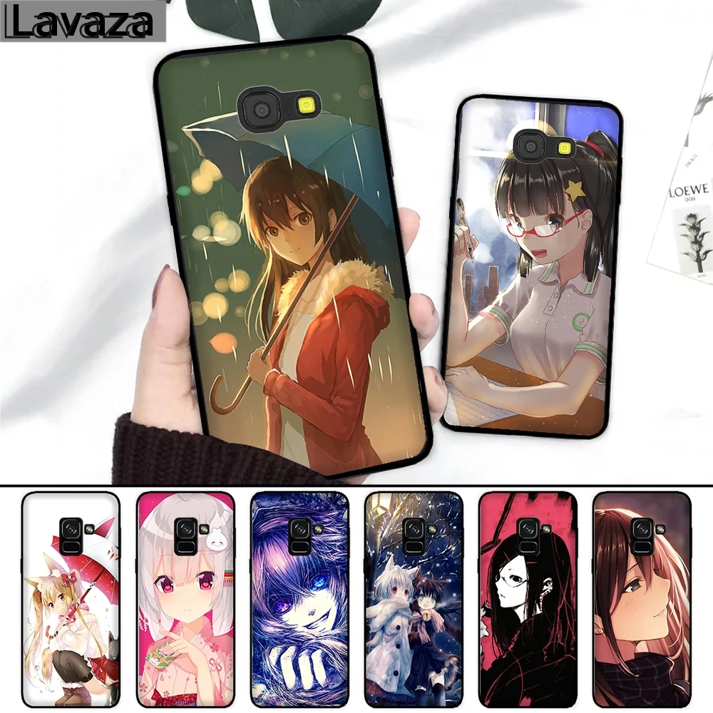 

Lavaza 193FF Fashion cartoon girl Silicone Case for Samsung A3 A5 2016 2017 A6 Plus A7 A8 A9 J6 2018