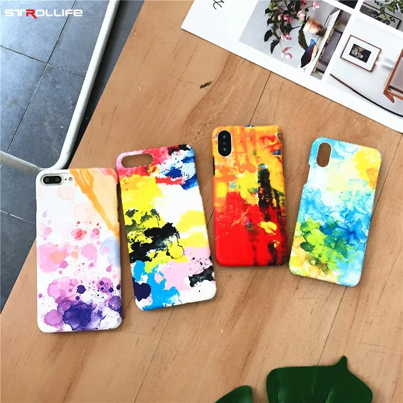 STROLLIFE красочные граффити чехол для iPhone X XS Max XR живописи тушью iphone 8 6s 7 Plus