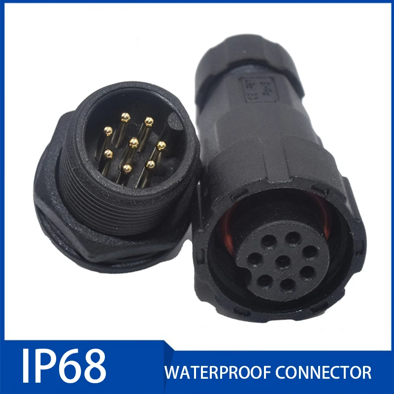 Водонепроницаемый разъем 15A IP68 2pin 3pin 4pin 5pin 6pin 7pin 8pin механического оборудования