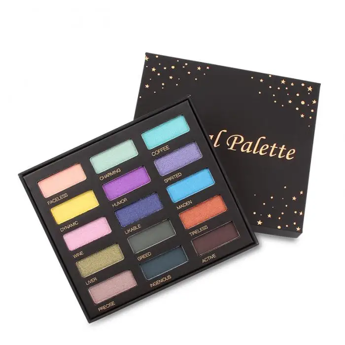 Eyeshadow Palette Shimmer Matte Glitter Eye Shadow 15 Colors Makeup Palette Cosmetic Beauty Tools JIU55