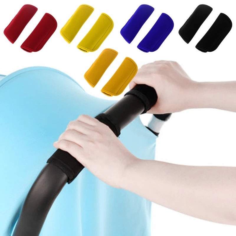 Imperméable à l'eau 2 pièces bébé poussette poignée couverture pour landau chariot multifonctionnel protecteur néoprène